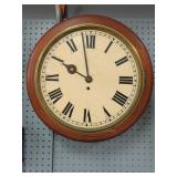 English Coastal Wall Clock with Painted Metal Dial