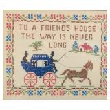 framed needlepoint 13x11"