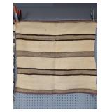Woven Wool Textile with Striped Pattern 28x29