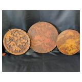 3 Flemish Art Flue covers of Assorted art