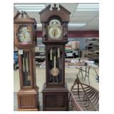 Weight-Driven Triple Chime Grandfather Clock with