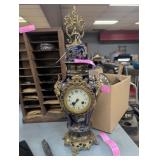 French Cobalt Blue Porcelain & Brass Ormolu Urn Ma