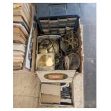 Large Assortment of Clock Parts, Movements, Faces,
