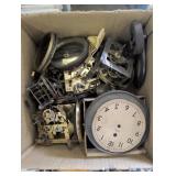 Assorted Clock Parts and Clockwork Mechanisms Lot
