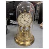 Schatz Anniversary Clock with Glass Dome and Flora