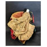 Porcelain Head Doll with Fabric Clothing and Patch