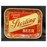 Sterling Beer tray tin litho 13x10"