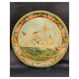" Remember The Maine" Tin Litho tray 12"