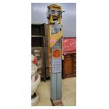 Large Hand-Painted Wooden Robot Sculpture with Lov