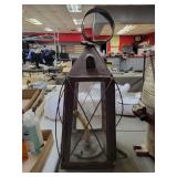 Metal Frame Candle Lantern with Glass Panes