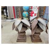 Pair of Metal Pineapple Finials