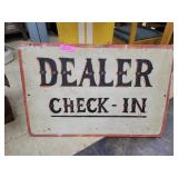 Double-Sided Dealer Check-In Sign