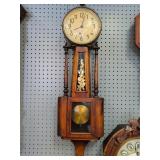 Ingraham "Nile" Banjo Wall Clock with Key & Pendul