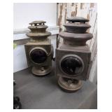 Pair of Ford Model 105 Brass Carriage Lamps by Joh