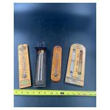 Collection of Four Advertising Thermometers includ