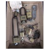 Assorted Padlocks and Keys Collection Including Au