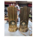 Pair of Stnola Lamps Self-Starting Art Deco Metal