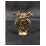 Shriner Shriners Masonic Brass Hood Ornament Figur