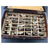 Wooden Dentist Case with Assorted Gaslight Burners