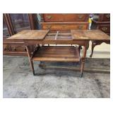 Stickley Tea Wagon Serving Cart with Extendable Sl