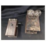 Two Wooden Cased Scientific Instruments with Hand