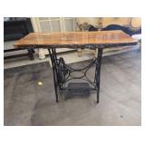 Live Edge Wooden Top Table with Cast Iron New Home