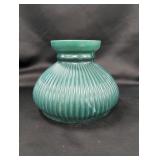 Green Ribbed Glass Lamp Shade