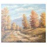 Anita Hoehne Signed Autumn Mountain Road Landscape