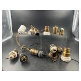 Collection of early  Electrical Lamp Sockets and A