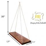 Zenscape hanging rope floating shelf lot of 6