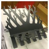 Nest & Nook cutout metal log rack