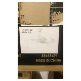 LED retractable ceiling fan 48" white