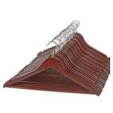 Wood Suit Hangers, Cherry, 30-Pack