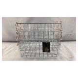 Metal Storage Organizer, Gold Handle,