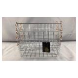 Metal Storage Organizer, Gold Handle,