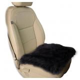 Zonetech Black Faux Wool Seat Cover, Lot of 4