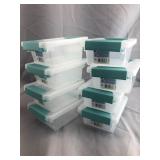 lot of 12 Sterilite snap lid containers