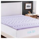 LUCID 5-Zone 2" Memory Foam Mattress Topper