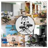 Lot of 2, Plant Metal Stands, S Design, Black