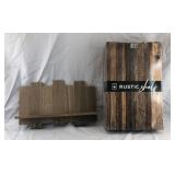 Lot of 2 Mint Oasis Rustic Shelf with 3 Hooks