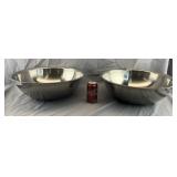 Lot of 2 20-qt Stainless Steel Mixing Bowl