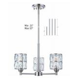 3-Light Chandelier Antique Brass