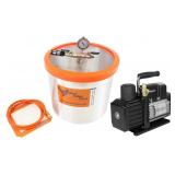 5-gal Vacuum Chamber and  Single Stage Vacuum pump