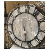 Wood Farm House Wall Clock, 17" Diameter