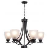 6-Light Modern Chandelier, Round