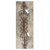 Metal Decorative Object, Rustic Floral Textured