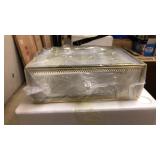 Brass Bound Glass Box, 10"x8"x3.5"