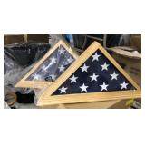 Lot of 2 Natural Finish Flag Cases