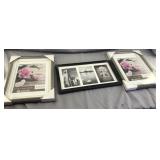 Picture Frame Lot, Two 11x14, Three 5x7 Collage