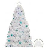 7FT White Christmas Tree with Ornaments